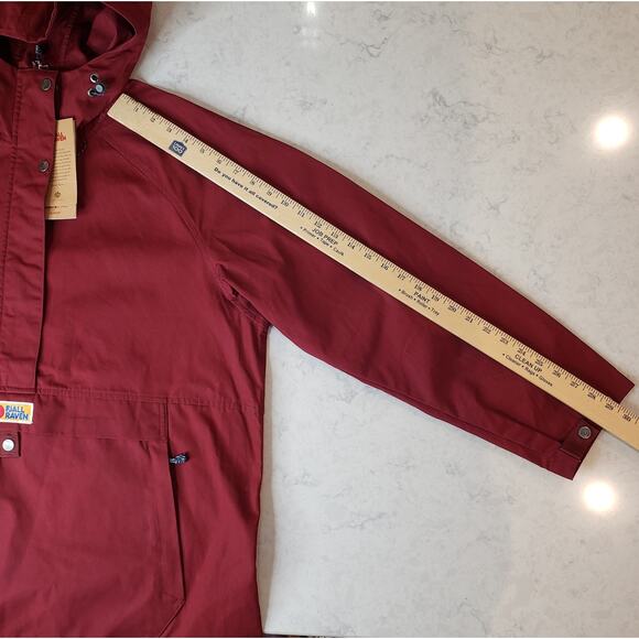 NWT FJALLRAVEN Vardag Anorak Jacket G-1000 Fabric Bordeaux Red Women's Size XL - Picture 12 of 15